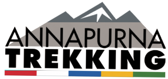 Official website logo featuring mountain graphics and bold text for Nepal trek tours.